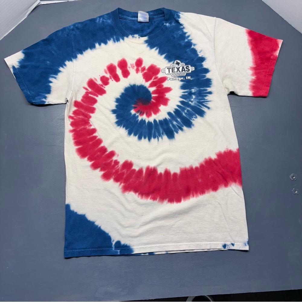 Texas Road House Spiral/Swirl Tie-Dye Crew Member T Shirt Sz S